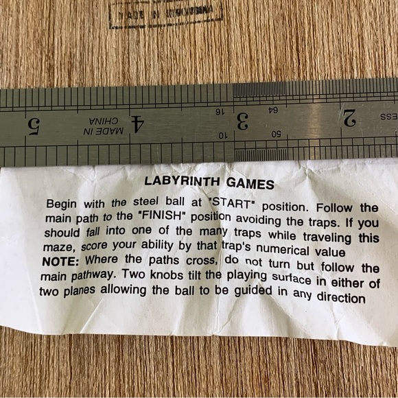 Labyrinth Wooden Tilting Puzzle Maze Game Cardinal #189 Premiere Edition no Ball - Picture 12 of 16